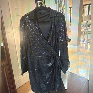 Sparkling Black Sequin Dress